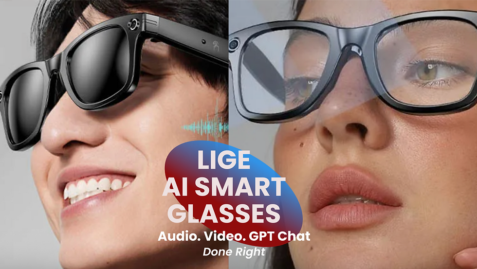 lige ai smart glass chat with gpt audio video recording