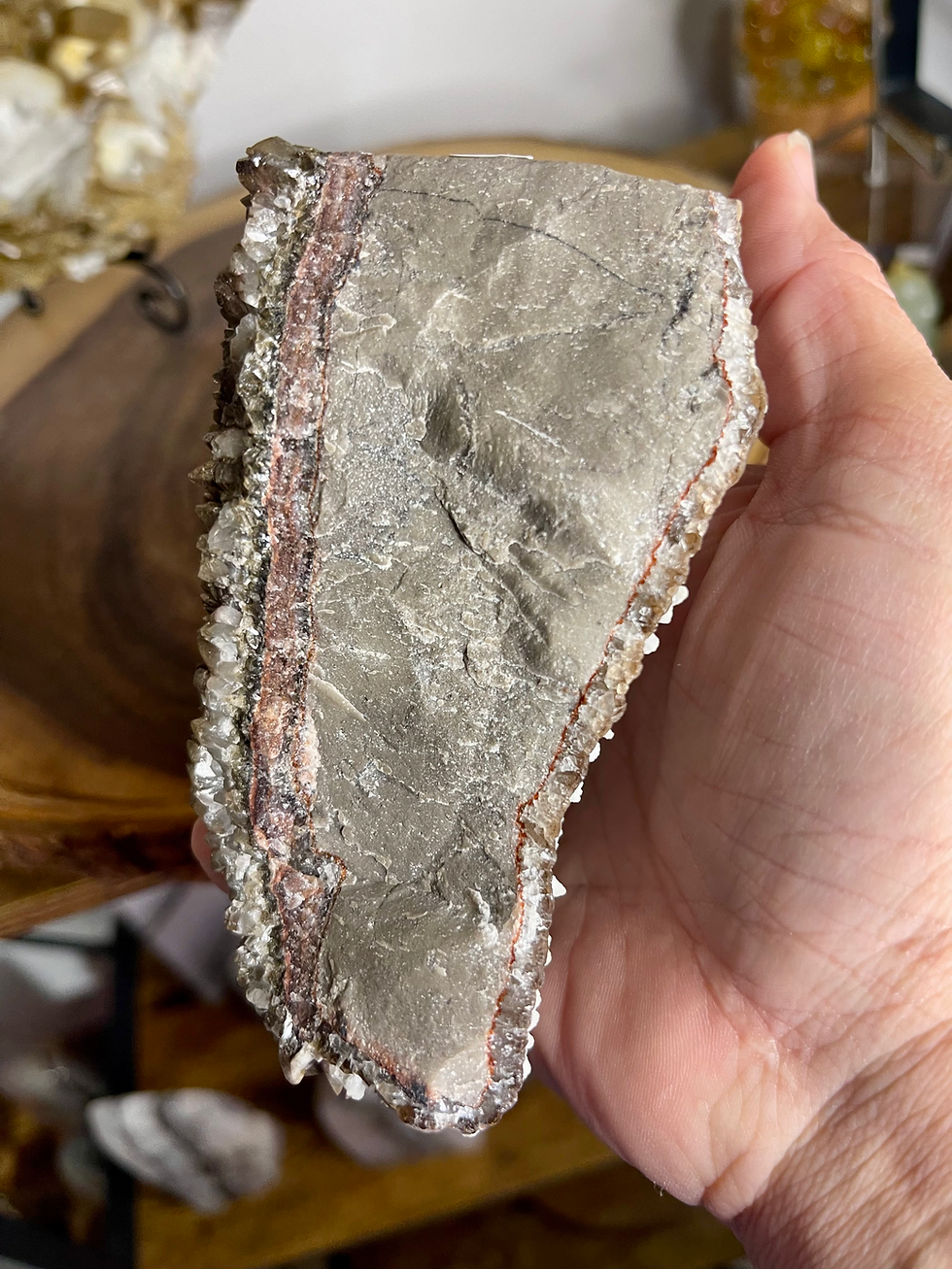 Thumbnail: Chocolate Dogtooth with Fluorite