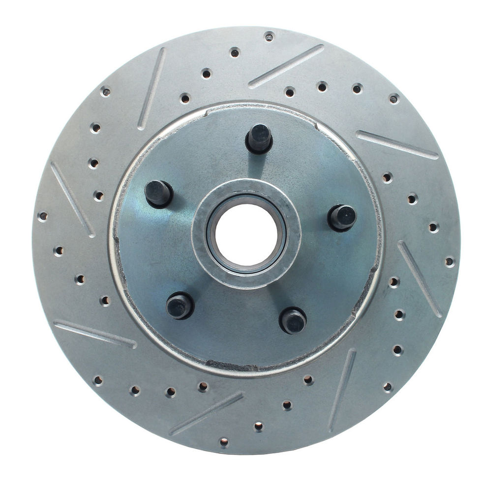 Thumbnail: 1964.5 - 1973 Mustang Disc Brake Conversion Kit Drilled & Slotted Rotors