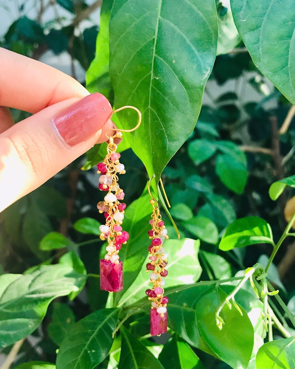 Ruby Dangle Earrings