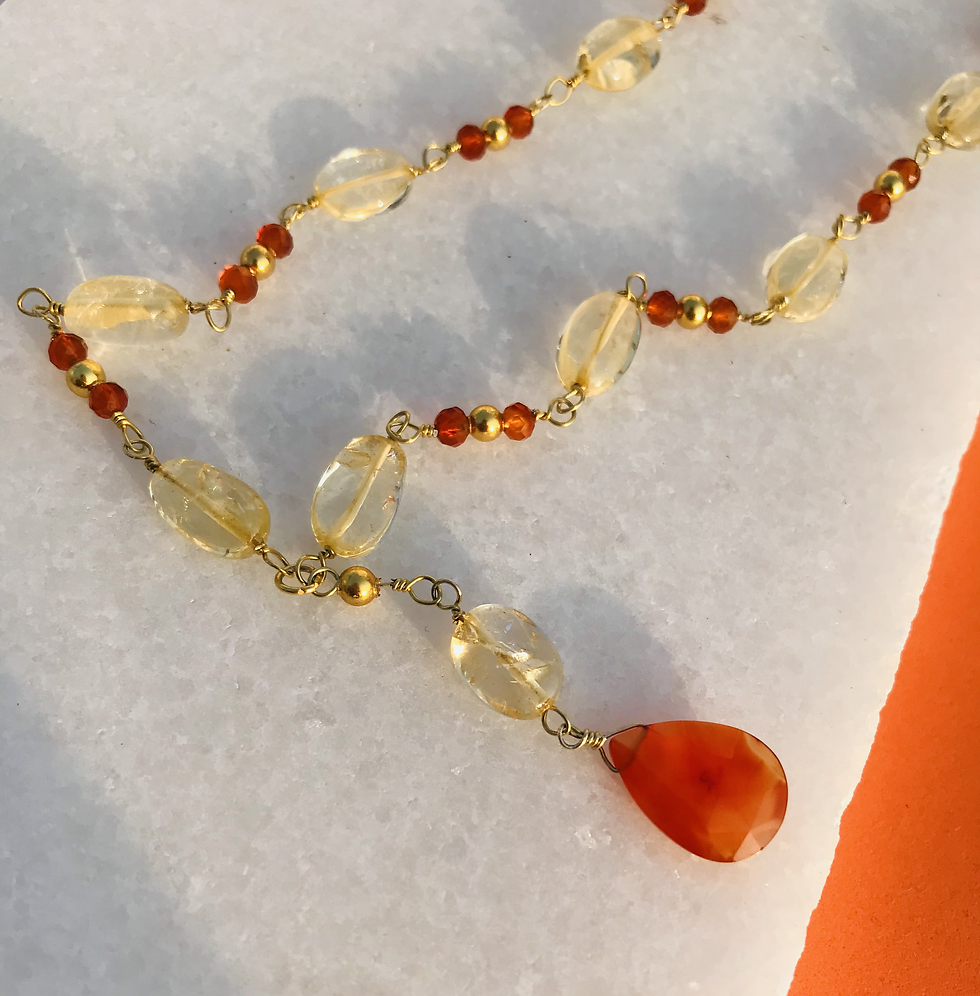 Golden Hour Lariat Necklace