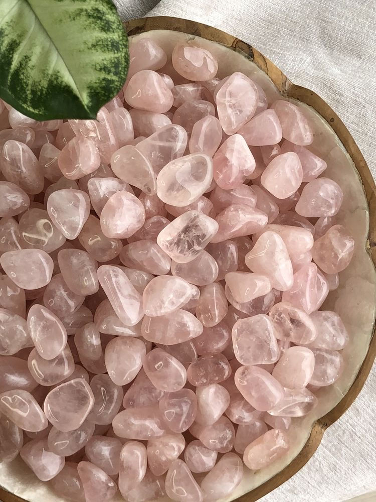 Corazón de cuarzo rosa, cristal del amor, piedra preciosa curativa