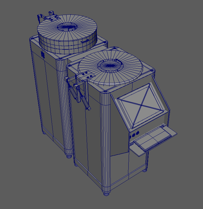 High poly wireframe