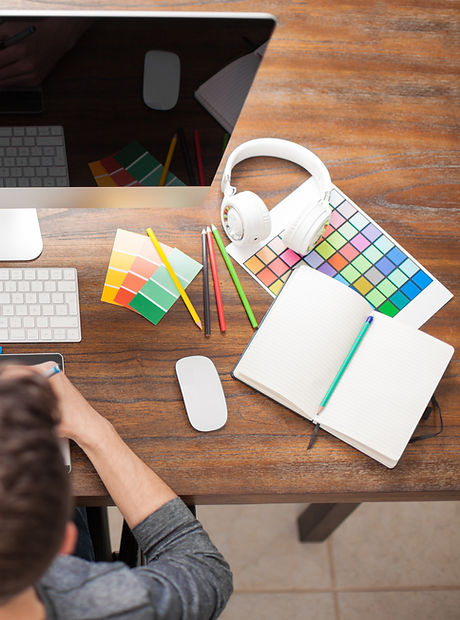Designer auf Computer