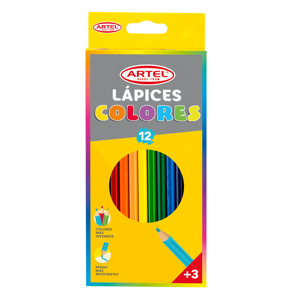 LAPICES DE 12 COLORES  ARTEL