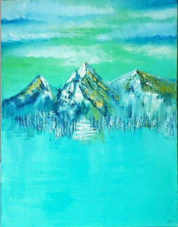 Teal Mountains Misty