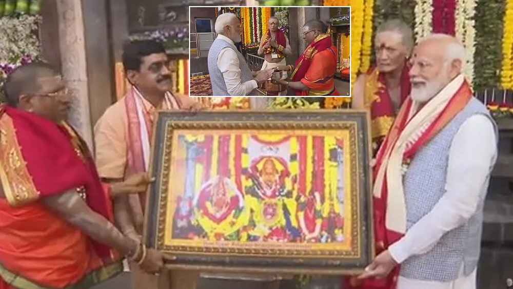 Prime Minister Modi visited Goddess Mahankali..ππΊ