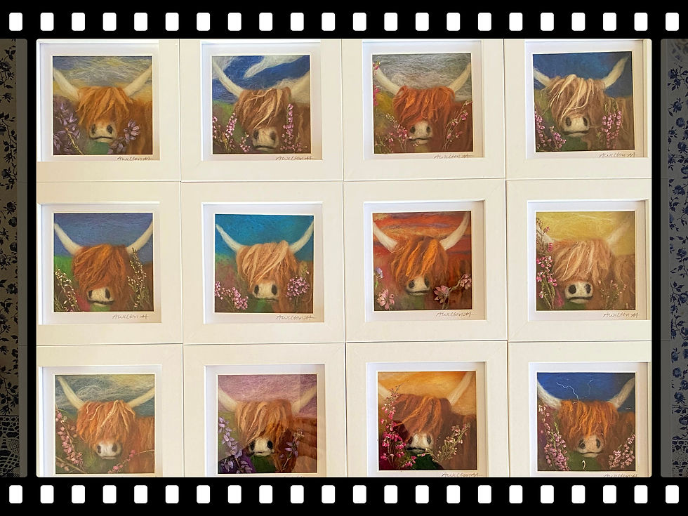 Thumbnail: Highland cow art - made to order