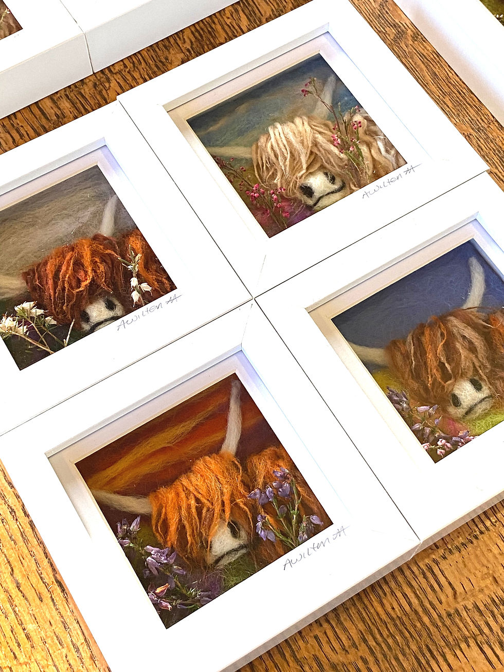 Thumbnail: Highland cow art - made to order