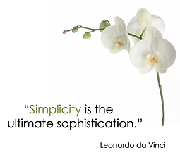 quote saying "simplicity is the ultimate sophistication"