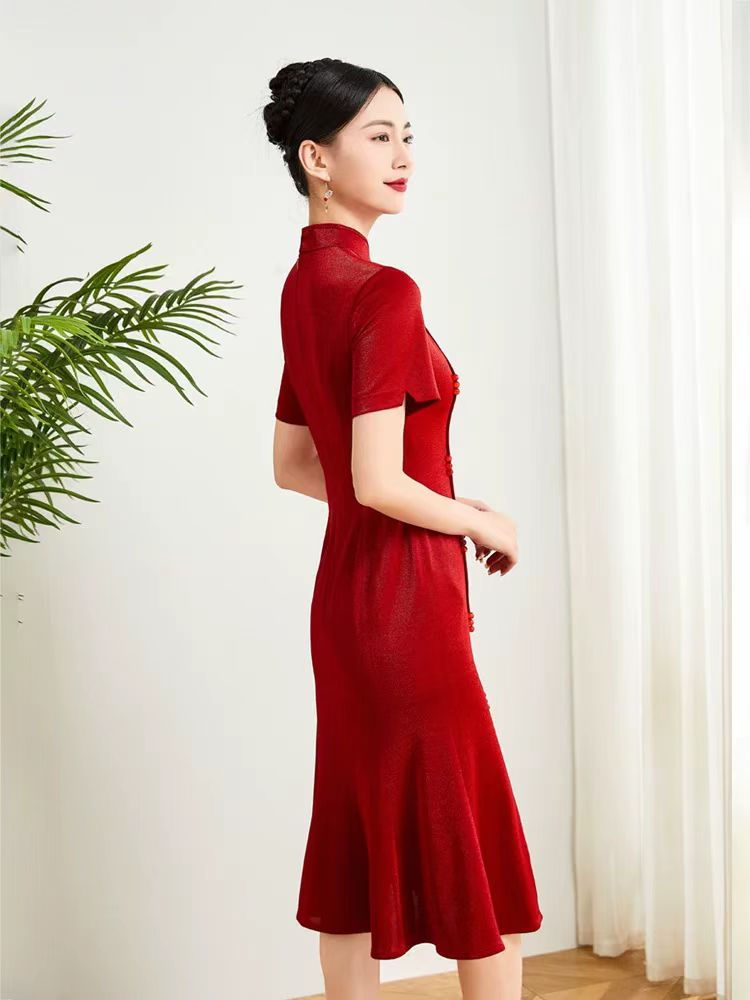 Thumbnail: 88046 New Chinese-style Banquet Dress for the Bride Style. A fashionable Chinese
