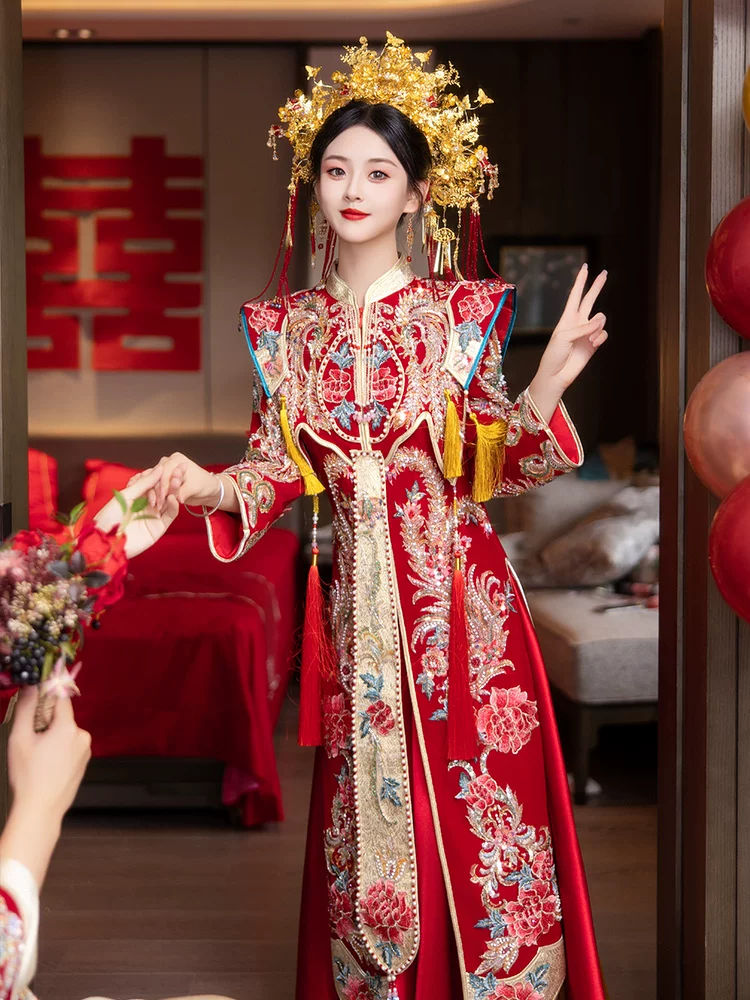 Thumbnail: 55013 Xiuhe Wedding Dress  Style: Chinese Bridal Gown, Banquet & Toast Dress, Pe