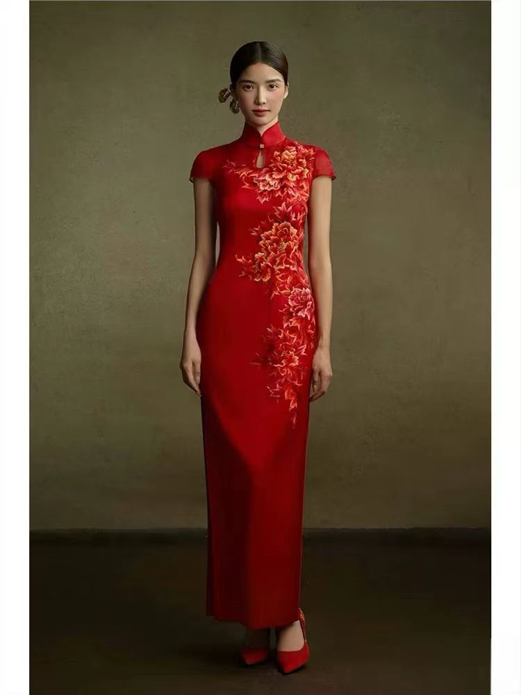 Thumbnail: 55046 Chinese Style Modernized Qipao - Custom Tailored Bridal Gown