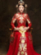 88018 Xihefu Bride  Style Chinese Wedding Dress, Slim-Fit Dragon and Phoenix Kwa