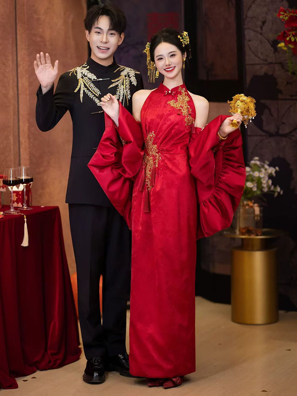 Thumbnail: 77050 High-end Bride's Toast & Engagement Dress: Luxury Exquisite Dress for Wome