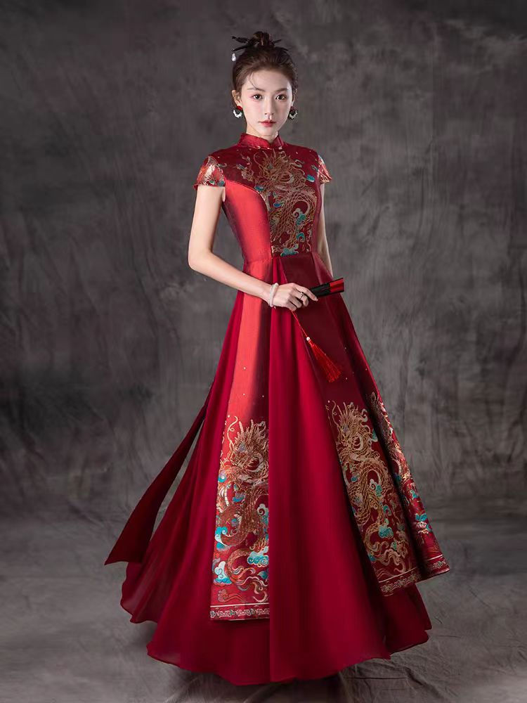Thumbnail: 11408 Ziyuanxuan New Collection – High-End Performance Gown with Embroidered Dra