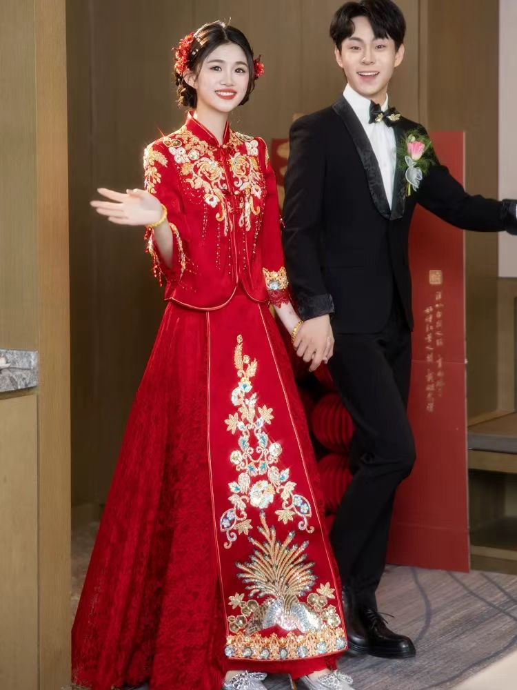 Thumbnail: 77040 New Chinese Style Xiuhe Suit  Collection Petite Bride Wedding Dress, High-