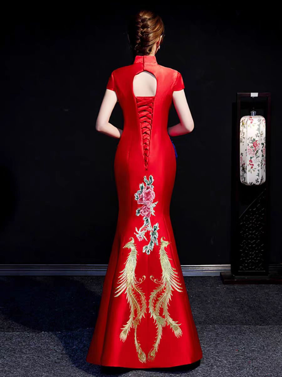 Thumbnail: 11405 Ziyuanxuan Chinese-Style Long Mermaid Evening Gown – High-End Banquet Dre