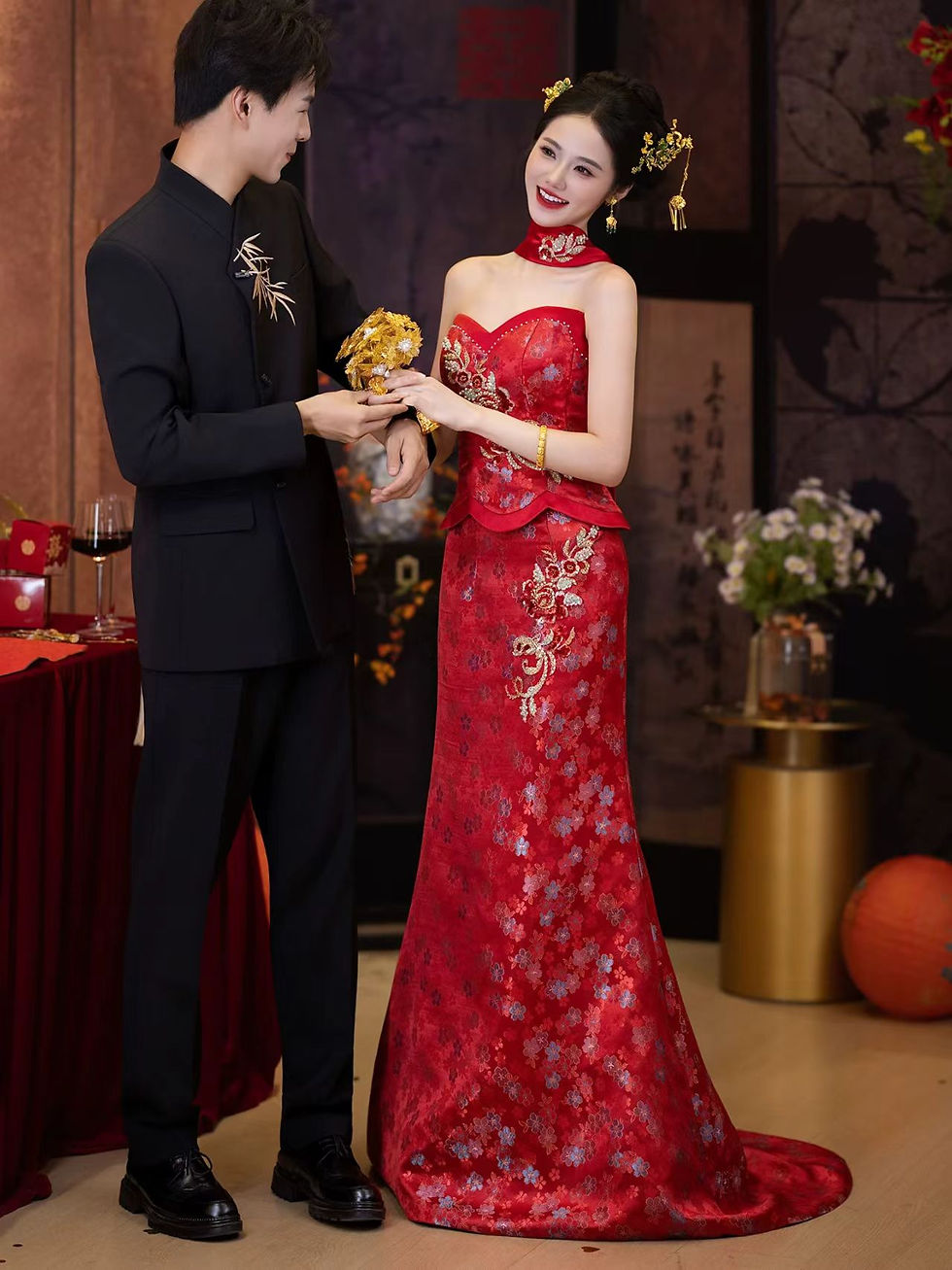 Thumbnail: 77051 Exquisite Bride's Banquet & Engagement Dress: Premium Loungewear and Tea C