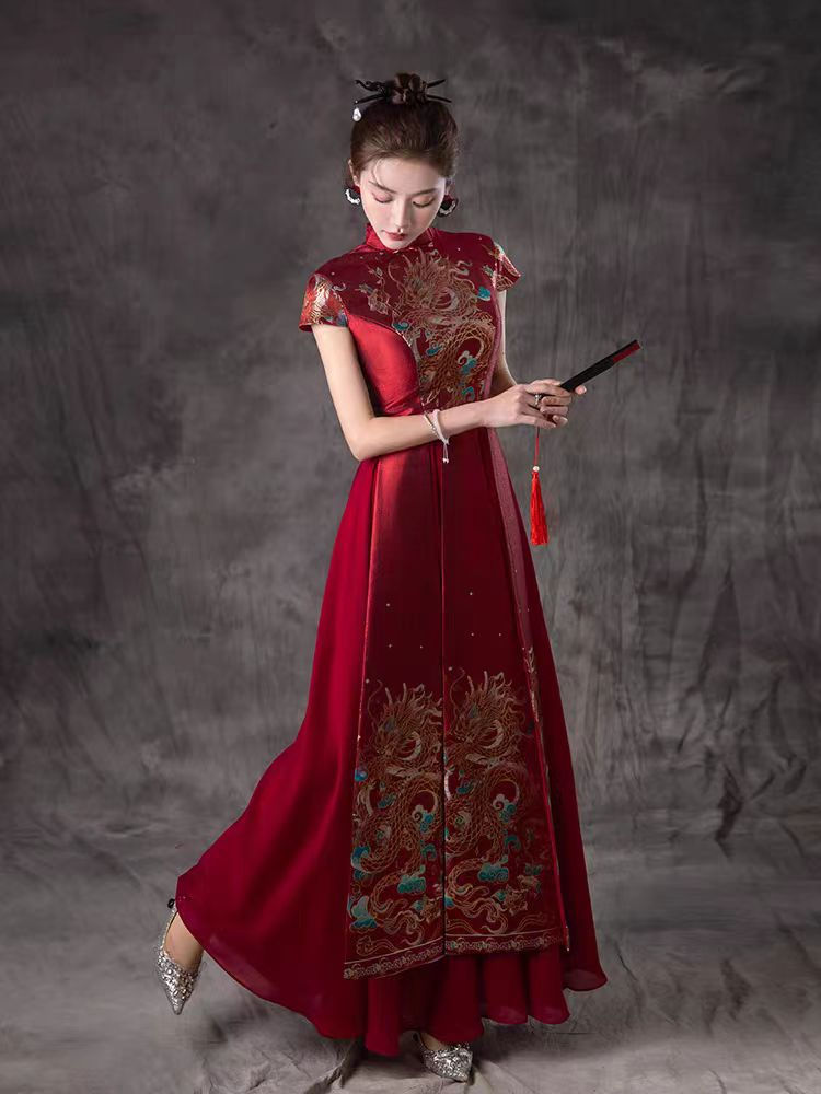 Thumbnail: 11408 Ziyuanxuan New Collection – High-End Performance Gown with Embroidered Dra