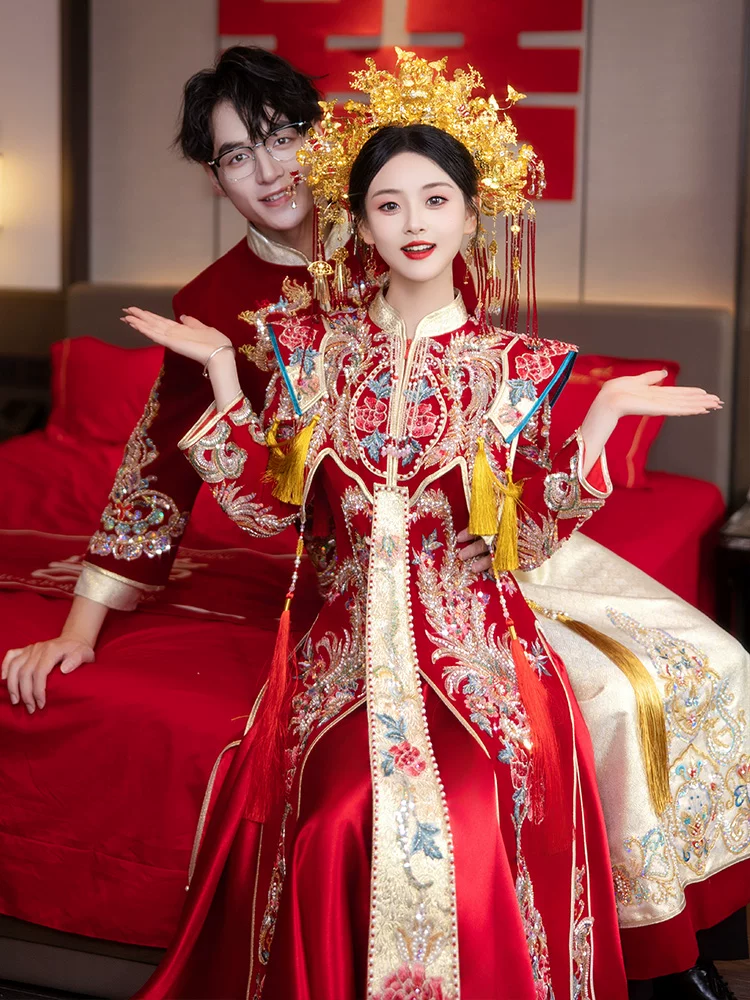 Thumbnail: 55013 Xiuhe Wedding Dress  Style: Chinese Bridal Gown, Banquet & Toast Dress, Pe