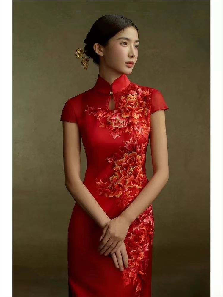 Thumbnail: 55046 Chinese Style Modernized Qipao - Custom Tailored Bridal Gown