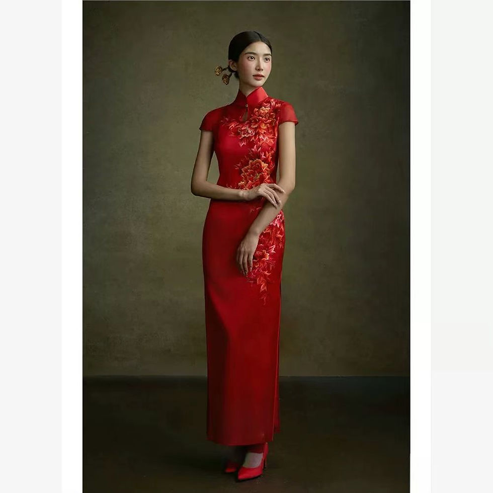 Thumbnail: 55046 Chinese Style Modernized Qipao - Custom Tailored Bridal Gown