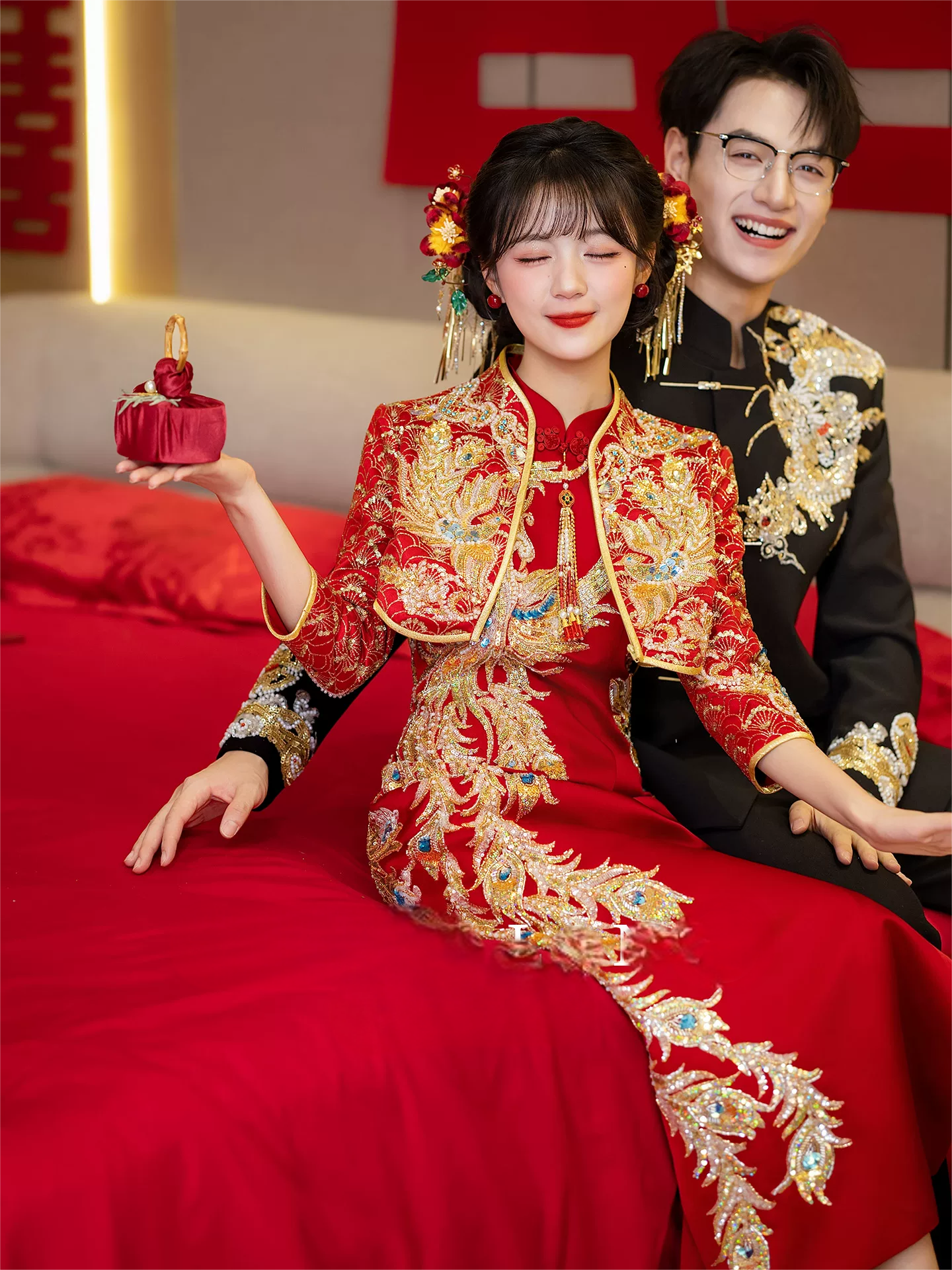 66017 High-End Qipao (Cheongsam) Bridal Reception Dress Set | Style Wedding Ban