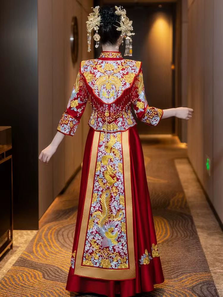 Thumbnail: 55004 Dragon and Phoenix Kwa: Chinese Wedding Dress for Brides, Maternity Banque