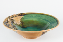 Fruit Bowl in Green & Tan