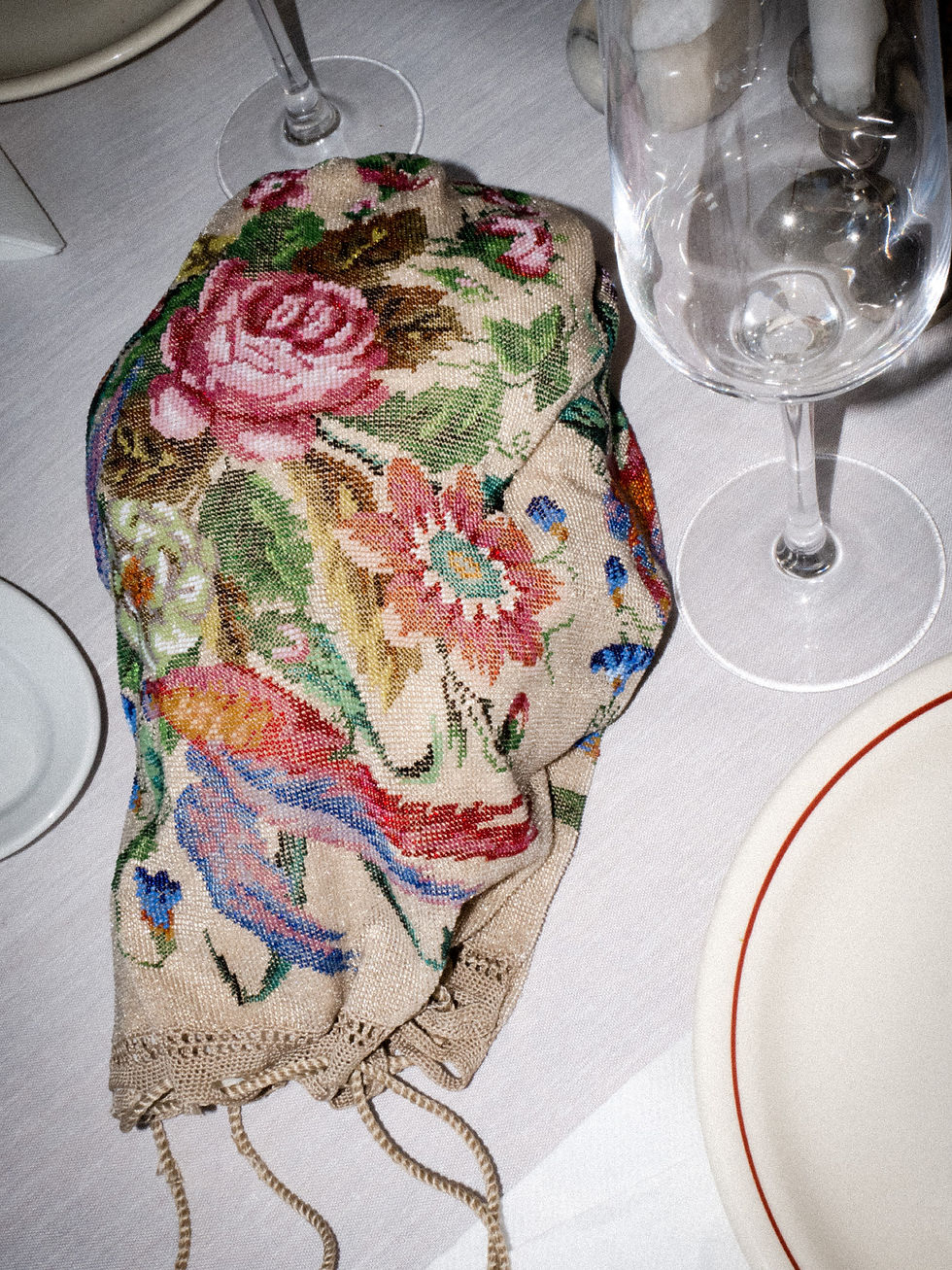 Floral Beaded Purse
