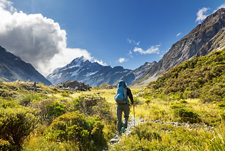 Bild eines Wanderer in der Natur