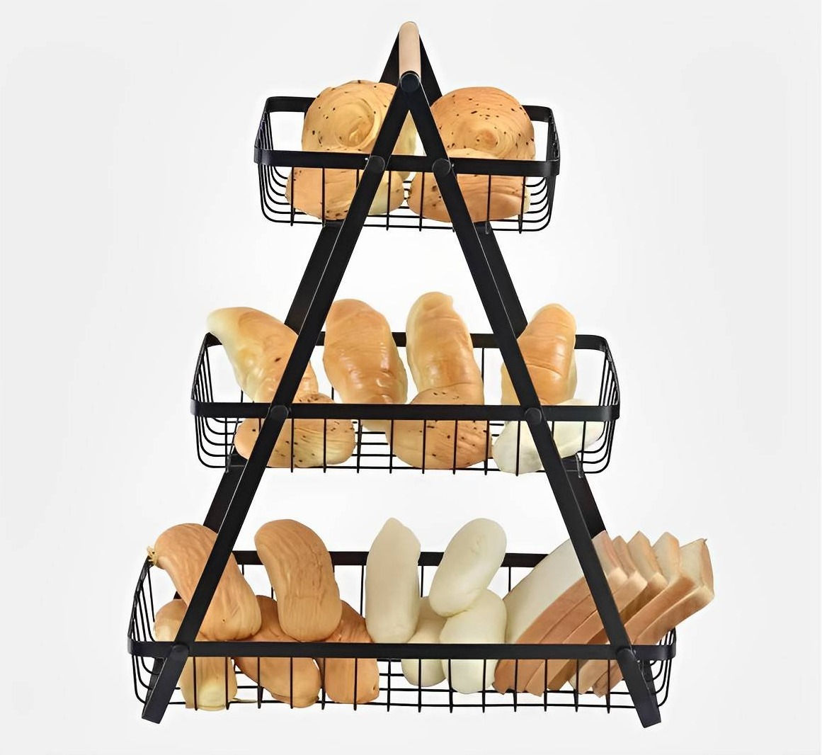 Canasta de metal 3 niveles multiusos