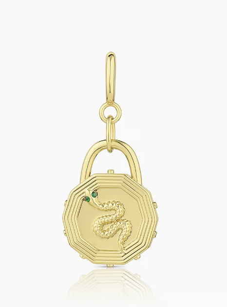 serpent coin charm