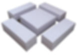 Set No. 21 Scuare Ottoman L Bench