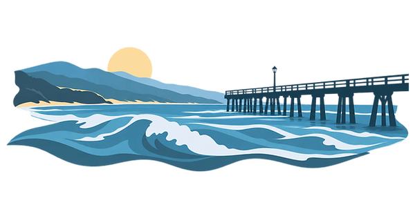 Ventura Pier, Waves, and Sun.png
