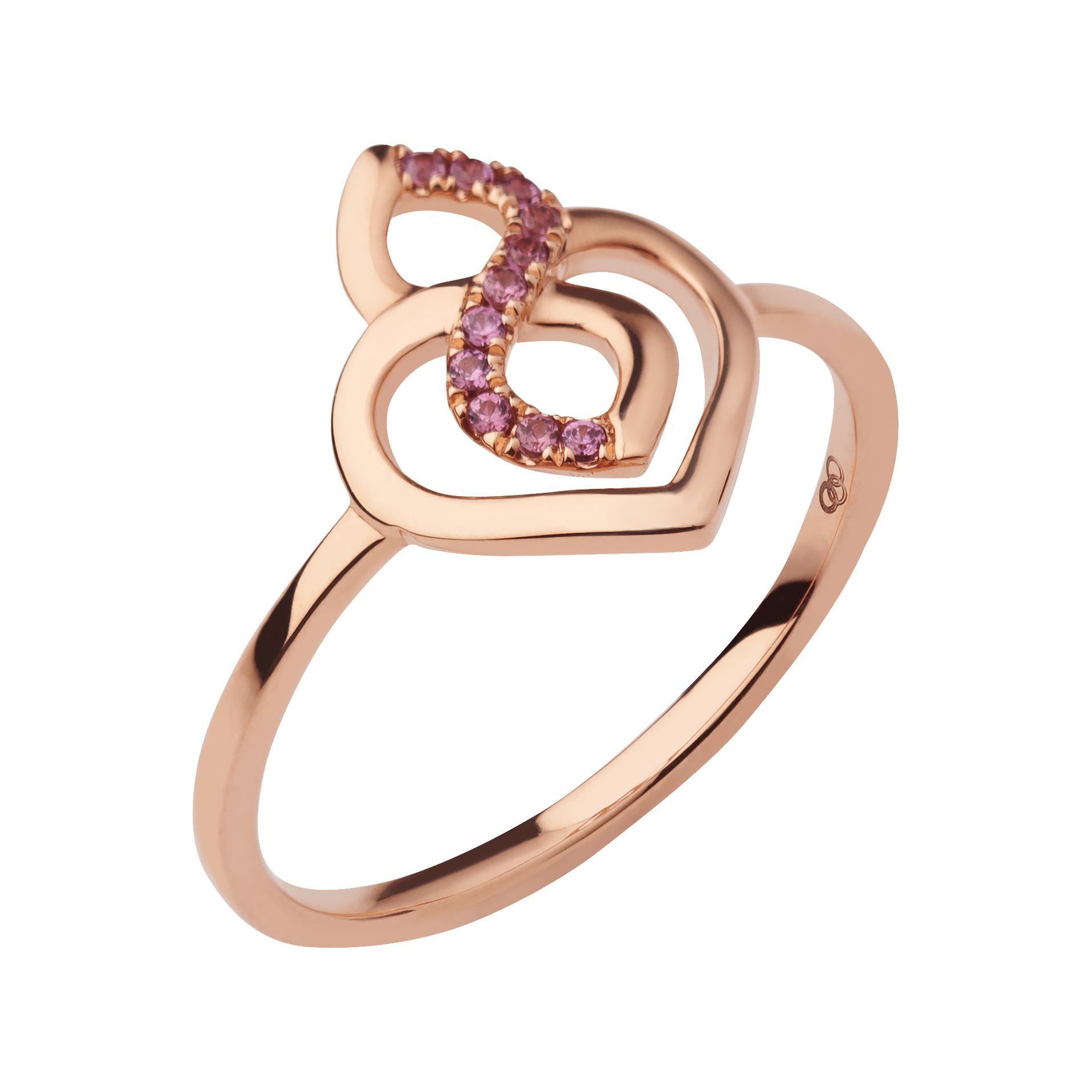 Links of London Infinite Love 18kt Rose Gold & Garnet Ring