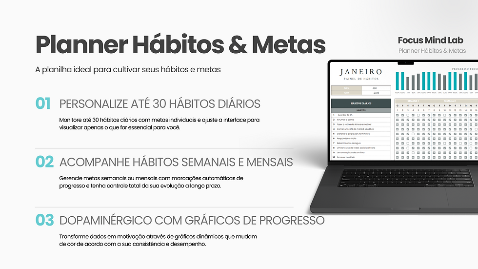 Planner Hábitos & Metas