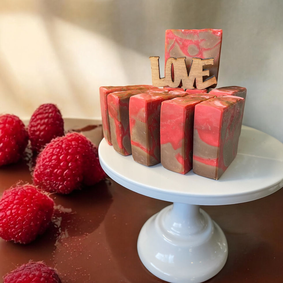 Chocolate Drizzled Raspberry Soap