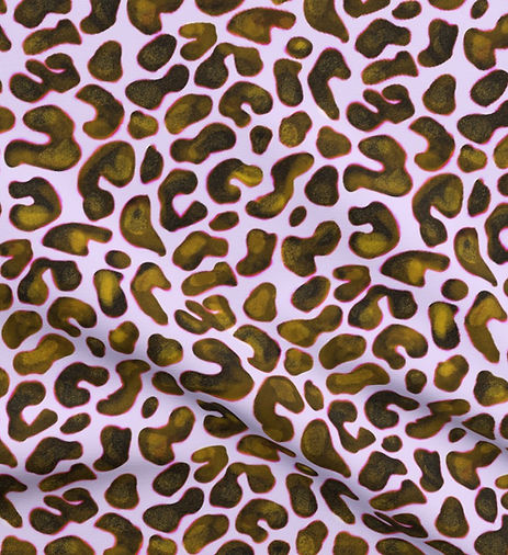 A hypernature leopard eel camouflage pattern on a creased fabric rectangle.