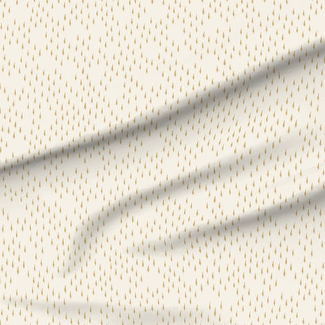 A slightly creased piece of fabric featuring the described raindrop and holes matrix design by lenes_linien