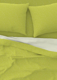 A slightly creased piece of fabric featuring a faux-knit texture with shabby chic irregular structures by lenes_linien