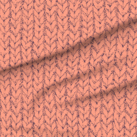 A slightly creased piece of fabric featuring a faux-knit texture with shabby chic irregular structures by lenes_linien
