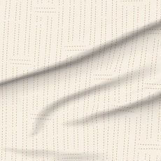 A slightly creased piece of fabric featuring irregular dashed lines forming a stitched grid texture by lenes_linien.