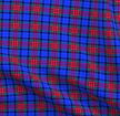 A slightly creased piece of fabric featuring a modern tartan design by lenes_linien.