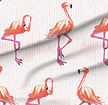 A slightly creased piece of fabric featuring a novelty flamingo design by lenes_linien