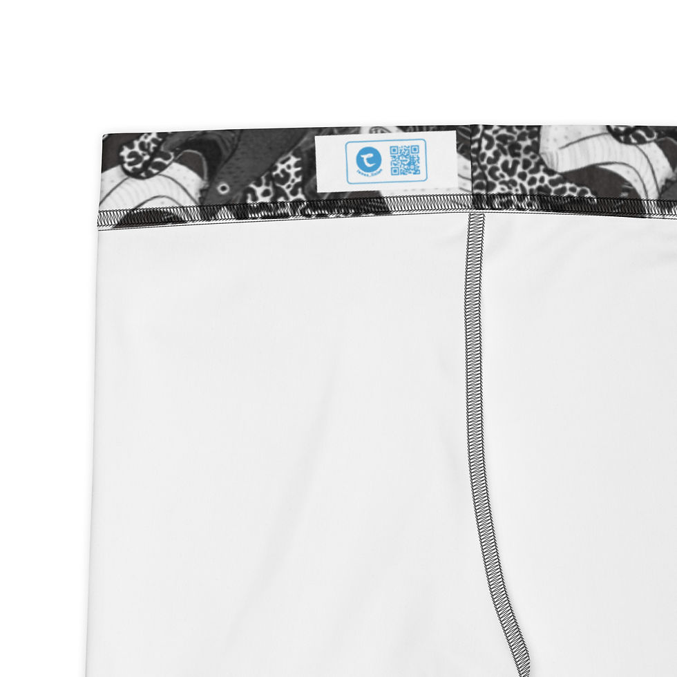 Thumbnail: Black and White Moray Eels Leggings
