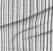 A slightly creased piece of fabric featuring hand-painted irregular vertical stripes in grayscale tones by lenes_linien.