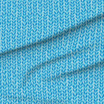 A slightly creased piece of fabric featuring a faux-knit texture with shabby chic irregular structures by lenes_linien