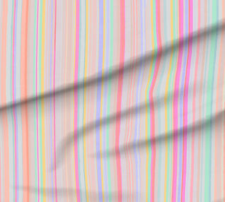 A slightly creased fabric with a seamless pattern of hand-drawn vertical stripes on textured ground.
